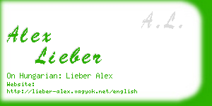 alex lieber business card